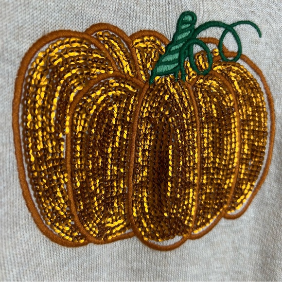 Crewcuts Girls Sequin Pumpkin Teddie Sweater - Picture 8 of 12